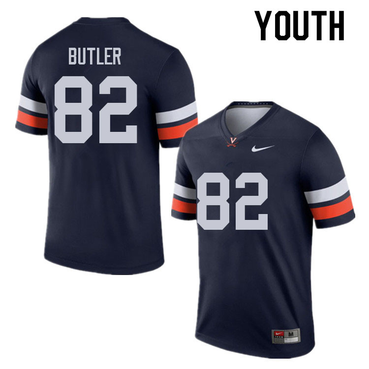 Youth #82 Kam Butler Virginia Cavaliers College Football Jerseys Sale-Navy - Click Image to Close